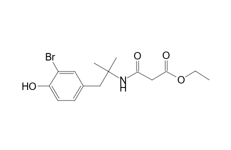 3-[[1-(3-bromo-4-hydroxyphenyl)-2-methylpropan-2-yl]amino]-3-oxopropanoic acid ethyl ester