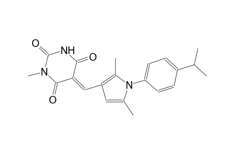 (5E)-5-{[1-(4-isopropylphenyl)-2,5-dimethyl-1H-pyrrol-3-yl]methylene}-1-methyl-2,4,6(1H,3H,5H)-pyrimidinetrione