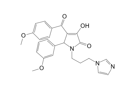 3-Hydroxy-1-(3-imidazol-1-yl-propyl)-4-(4-methoxy-benzoyl)-5-(3-methoxy-phenyl)-1,5-dihydro-pyrrol-2-one