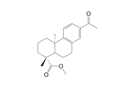 Methyl 13-acetyl-10.alpha.-podocarpa-8,11,13-trien-18-oate