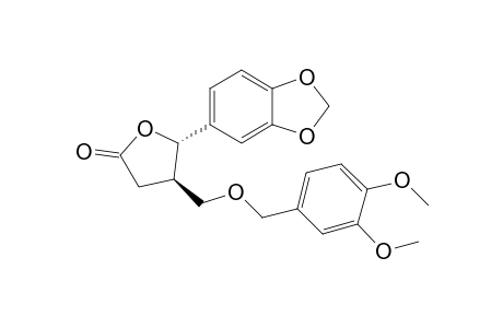 (4R,5S)-5-(1,3-benzodioxol-5-yl)-4-(veratryloxymethyl)tetrahydrofuran-2-one