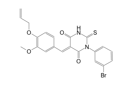 (5E)-5-[4-(allyloxy)-3-methoxybenzylidene]-1-(3-bromophenyl)-2-thioxodihydro-4,6(1H,5H)-pyrimidinedione