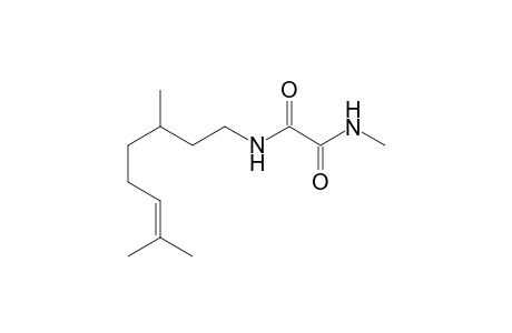 N'-(3,7-dimethyloct-6-enyl)-N-methyl-oxamide