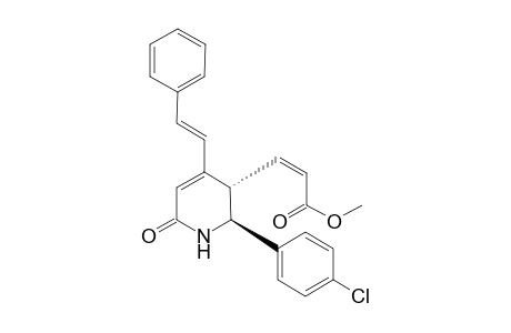 (Z)-methyl 3-{(2S*,3S*)-2-(4-chlorophenyl)-2,3-dihydro-4-(4-methoxyphenyl)-6-oxo-4-[(E)-2-phenylethen-1-yl]pyrid-3-yl}propenoate