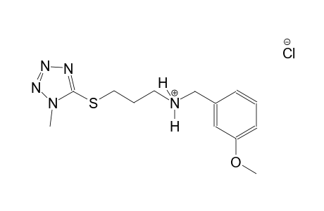 N-(3-methoxybenzyl)-3-[(1-methyl-1H-tetraazol-5-yl)sulfanyl]-1-propanaminium chloride
