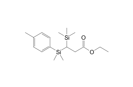(3RS)-Ethyl 3-dimethyl(4-methylphenyl)silyl-3-(trimethylsilyl)propionate