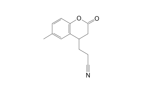 3-(6-Methyl-2-oxochroman-4-yl)propanenitrile