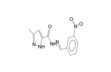 3-nitrobenzaldehyde, (3-methyl-5-pyrazolyl)carbonylhydrazone