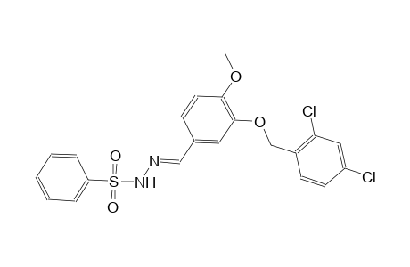 N'-((E)-{3-[(2,4-dichlorobenzyl)oxy]-4-methoxyphenyl}methylidene)benzenesulfonohydrazide