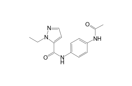 2H-Pyrazole-3-carboxylic acid, 2-ethyl-, (4-acetylaminophenyl)amide