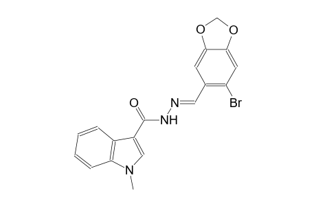 N'-[(E)-(6-bromo-1,3-benzodioxol-5-yl)methylidene]-1-methyl-1H-indole-3-carbohydrazide