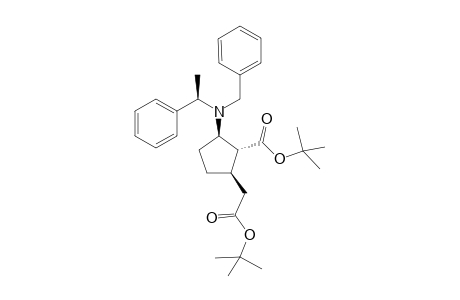 Di-(t-Butyl) (1R,2R,5R,aR)-2-N-Benzyl-N-.alpha.-(methylbenzylamino)-5-(carboxymethyl)cyclopentane-1-carboxylate