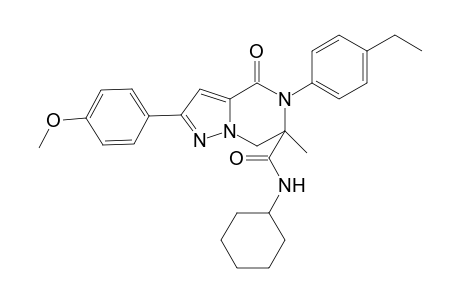 Pyrazolo[1,5-a]pyrazine-6-carboxamide, N-cyclohexyl-5-(4-ethylphenyl)-4,5,6,7-tetrahydro-2-(4-methoxyphenyl)-6-methyl-4-oxo-