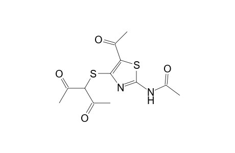 3-[2-Acetamido-5-acetyl-4-thiazolylthio]pentane-2,4-dione
