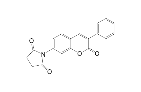 2,5-Pyrrolidinedione, 1-(2-oxo-3-phenyl-2H-1-benzopyran-7-yl)-
