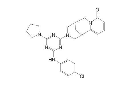 3,11-Diazatricyclo[7.3.1.0(3,8)]trideca-5,7-dien-4-one, 11-[4-[(4-chlorophenyl)amino]-6-(1-pyrrolidinyl)-1,3,5-triazin-2-yl]-