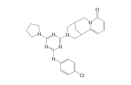 3,11-Diazatricyclo[7.3.1.0(3,8)]trideca-5,7-dien-4-one, 11-[4-[(4-chlorophenyl)amino]-6-(1-pyrrolidinyl)-1,3,5-triazin-2-yl]-