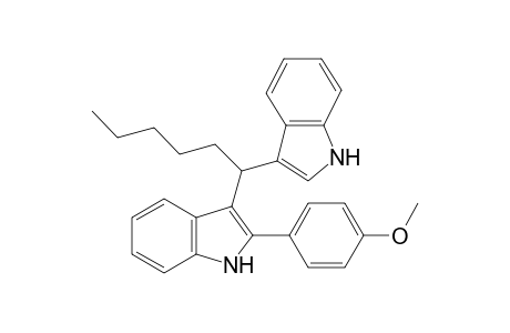 3-(1-(1H-indol-3-yl)hexyl)-2-(4-methoxyphenyl)-1H-indole