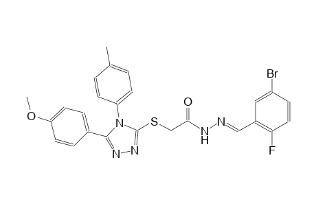 N'-[(E)-(5-bromo-2-fluorophenyl)methylidene]-2-{[5-(4-methoxyphenyl)-4-(4-methylphenyl)-4H-1,2,4-triazol-3-yl]sulfanyl}acetohydrazide