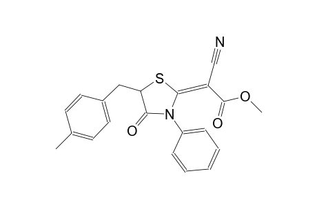 methyl (2E)-cyano[5-(4-methylbenzyl)-4-oxo-3-phenyl-1,3-thiazolidin-2-ylidene]ethanoate
