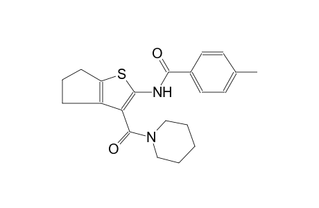 4-methyl-N-[3-(1-piperidinylcarbonyl)-5,6-dihydro-4H-cyclopenta[b]thien-2-yl]benzamide