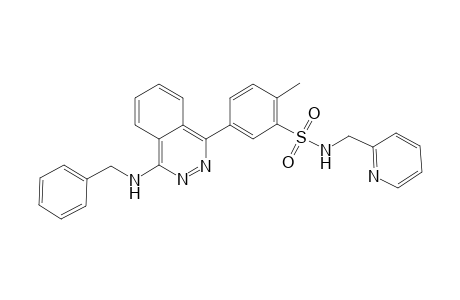 2-Methyl-5-[4-[(phenylmethyl)amino]-1-phthalazinyl]-N-(2-pyridinylmethyl)benzenesulfonamide