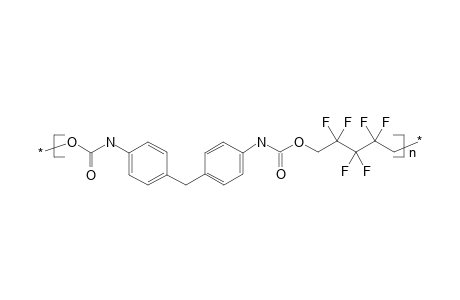 Poly[oxycarbonylamino-1,4-phenylenemethylene-1,4-phenyleneaminocarbonyloxy(2,2,3,3,4,4-hexafluoropentane-1,5-diyl)]