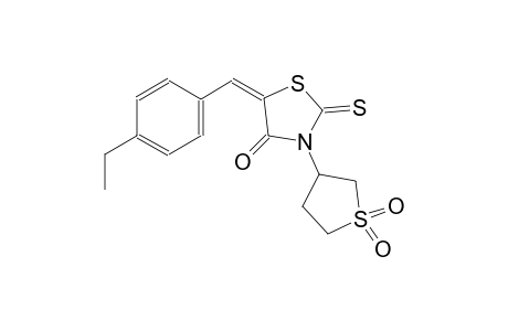 (5E)-3-(1,1-dioxidotetrahydro-3-thienyl)-5-(4-ethylbenzylidene)-2-thioxo-1,3-thiazolidin-4-one
