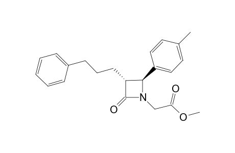 (3SR, 4RS)-3-(3-Phenylpropyl)-4-(4-methylphenyl)-1-methoxycarbonylmethyl-azetidin-2-one