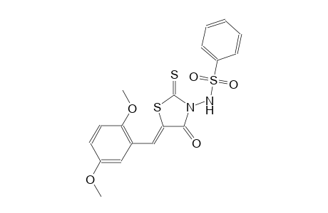 N-[(5Z)-5-(2,5-dimethoxybenzylidene)-4-oxo-2-thioxo-1,3-thiazolidin-3-yl]benzenesulfonamide