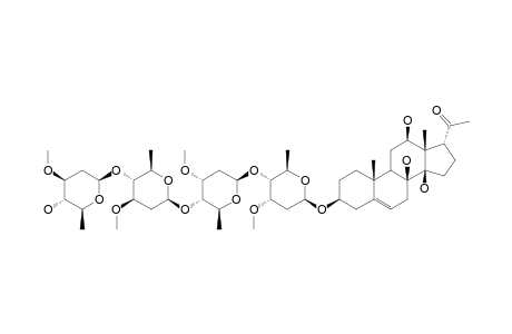 LINEOLON-3-O-BETA-D-OLEANDROPYRANOSYL-(1->4)-BETA-D-OLEANDROPYRANOSYL-(1->4)-BETA-D-CYMAROPYRANOSYL-(1->4)-BETA-D-CYMAROPYRANOSIDE