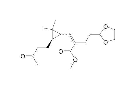 (1R,3R)-cis-3-[2,2-dimethyl-3-(3-oxobutyl)cyclopropyl]-2-[2-(1,3-dioxolan-2-yl)ethyl]-2-propenoic acid methyl ester