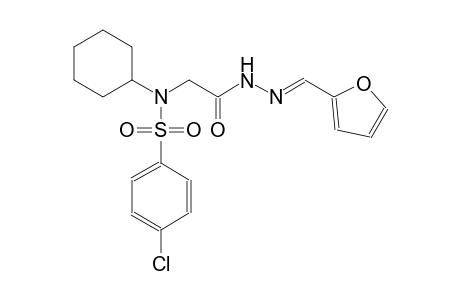 4-chloro-N-cyclohexyl-N-{2-[(2E)-2-(2-furylmethylene)hydrazino]-2-oxoethyl}benzenesulfonamide