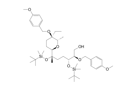 (2R,3R,6S)-3,6-Bis(tert-butyldimethylsilyloxy)-6-[(2R,5R,6S)-5-ethyl-5-(4-methoxybenzyloxy)-6-methyltetrahydropyran-2-yl]-2-(4-methoxybenzyloxy)heptan-1-ol