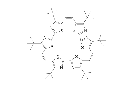 4,9,14,19,24,29-Hexa(tert-butyl)-31,32,33,34,35,36-hexathia-3,10,13,20,23,30-hexaazaheptacyclo[26.2.1.1(2,5).1(8,11).1(12,15).1(18,21).1(22,25)]hexatriaconta-1(30),2,4,6,8,10,12,14,16,18,20,22,24,26,28-pentadecane