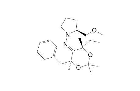 (E/Z,4S,6S)-4-Benzyl-6-ethyl-N-[(S)-2-(methoxymethyl)pyrrolidin-1-yl]-2,2,4,6-tetramethyl-1,3-dioxan-5-imine