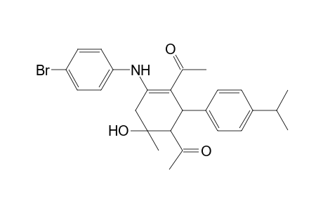 1-[3-acetyl-4-(4-bromoanilino)-6-hydroxy-2-(4-isopropylphenyl)-6-methyl-cyclohex-3-en-1-yl]ethanone