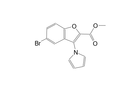 2-benzofurancarboxylic acid, 5-bromo-3-(1H-pyrrol-1-yl)-, methyl ester