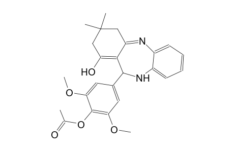 4-(1-hydroxy-3,3-dimethyl-3,4,10,11-tetrahydro-2H-dibenzo[b,e][1,4]diazepin-11-yl)-2,6-dimethoxyphenyl acetate