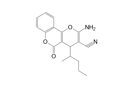 4H,5H-pyrano[3,2-c][1]benzopyran-3-carbonitrile, 2-amino-4-(1-methylbutyl)-5-oxo-