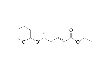 (E,5R)-5-(2-oxanyloxy)-2-hexenoic acid ethyl ester