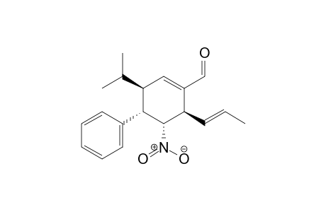 (3S,4S,5R,6R)-3-Isopropyl-5-nitro-4-phenyl-6-((E)-prop-1-enyl)cyclohex-1-ene-carbaldehyde