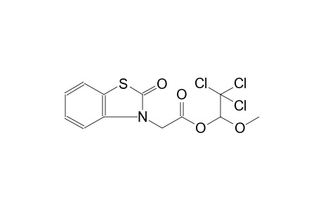2,2,2-trichloro-1-methoxyethyl (2-oxo-1,3-benzothiazol-3(2H)-yl)acetate