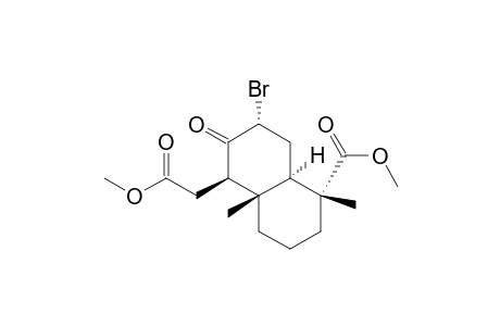 1-Naphthaleneacetic acid, 3-bromodecahydro-5-(methoxycarbonyl)-5,8a-dimethyl-2-oxo-, methyl ester, [1R-(1.alpha.,3.beta.,4a.beta.,5.alpha.,8a.alpha.)]-