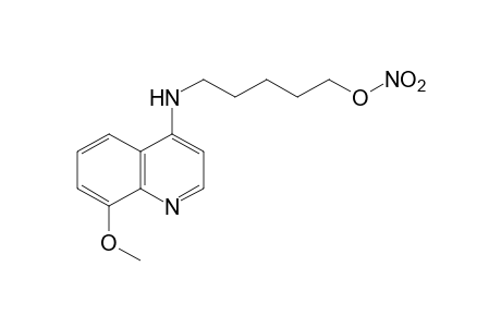 5-[(8-methoxy-4-qinolyl)amino]-1-pentanol, nitrate (ester)