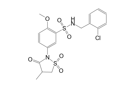 benzenesulfonamide, N-[(2-chlorophenyl)methyl]-2-methoxy-5-(4-methyl-1,1-dioxido-3-oxo-2-isothiazolidinyl)-