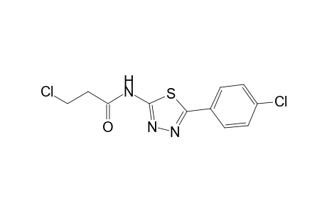 3-Chloro-N-(5-(4-chlorophenyl)-1,3,4-thiadiazol-2-yl)propanamide