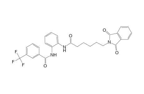 N-(2-{[6-(1,3-dioxo-1,3-dihydro-2H-isoindol-2-yl)hexanoyl]amino}phenyl)-3-(trifluoromethyl)benzamide