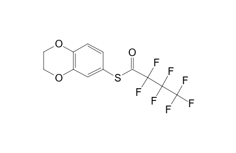 2,3-Dihydro-1,4-benzodioxin-6-thiol, S-heptafluorobutyryl-