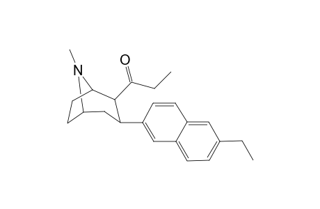 1-[3-(6-ethyl-2-naphthalenyl)-8-methyl-8-azabicyclo[3.2.1]octan-4-yl]-1-propanone